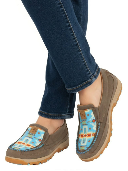 Twisted x Cell Stretch Casual Leather Driving Mocs Western