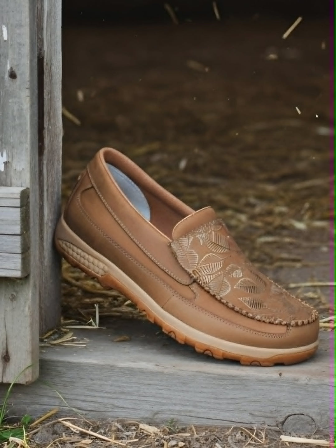 Twisted x Cell Stretch Casual Leather Driving Mocs Western