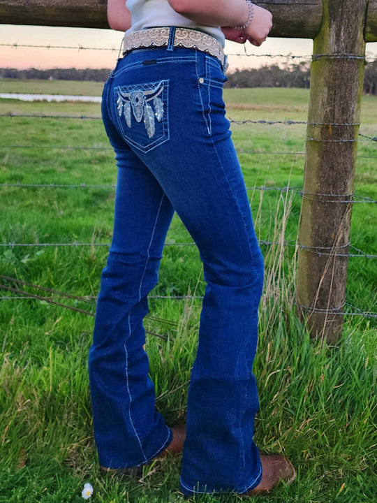 Outback Faye Mid Rise Stretchy Jeans Size  18
