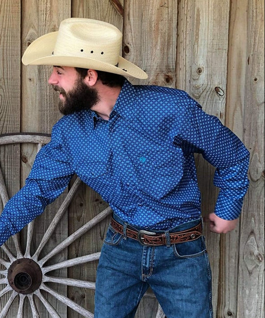 Shirt - Mens Wrangler George Strait 100% Cotton Western Shirt Size S