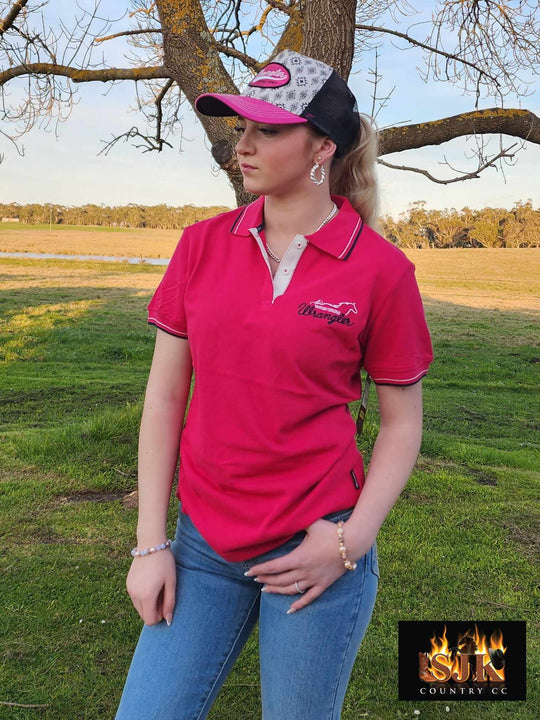 Wrangler Ladies Gerry Polo Top Pink