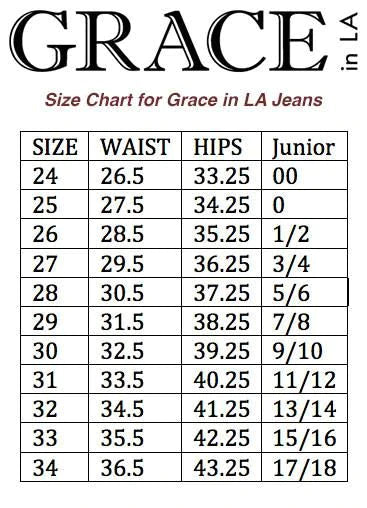 Grace In LA Easy Mid Rise Western Steer Pocket 36" Leg Jeans 26, 27, 33