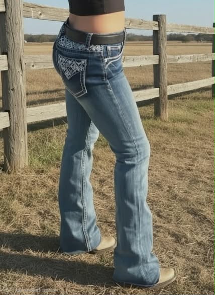 Grace in LA Easy Fit Western Yoke & Pocket  Jeans