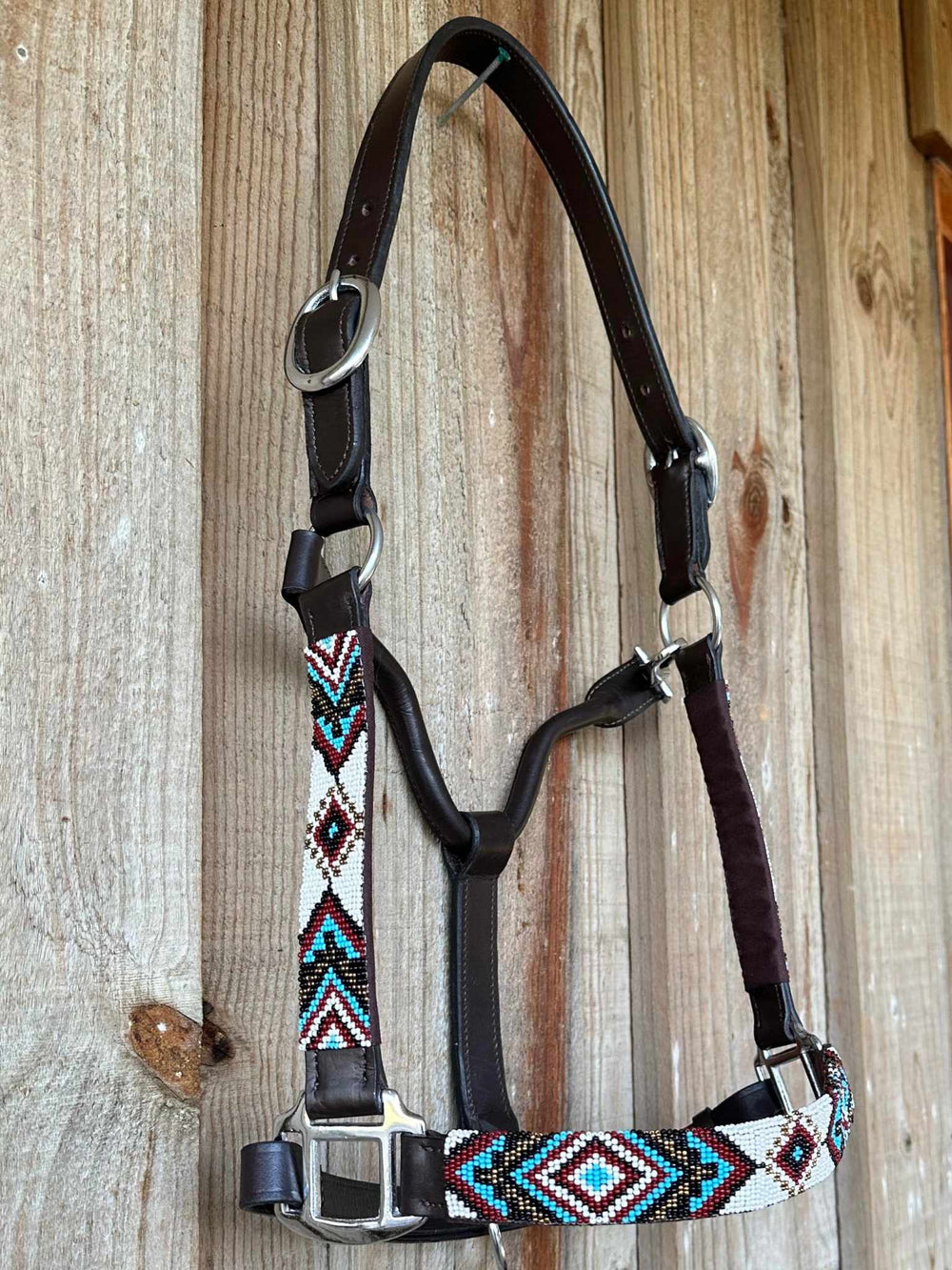 Beaded Leather Halter