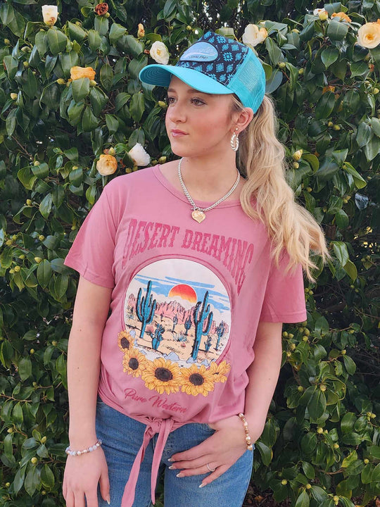 Pure Western Harper Tie Front Tee Top