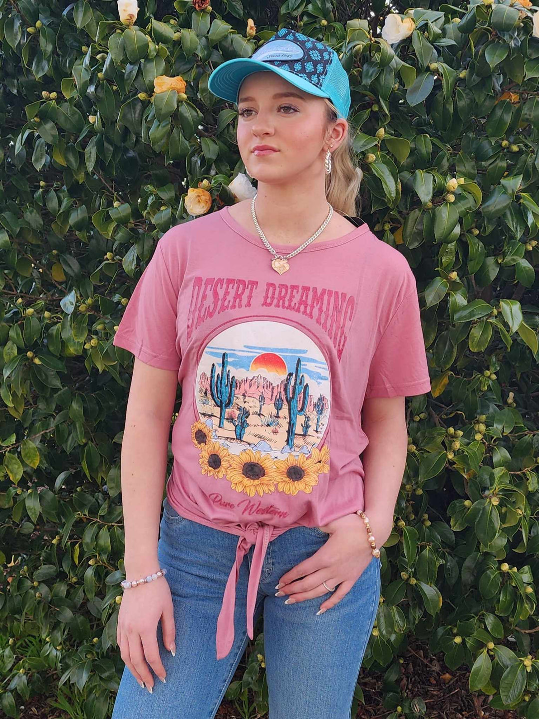 Pure Western Harper Tie Front Tee Top