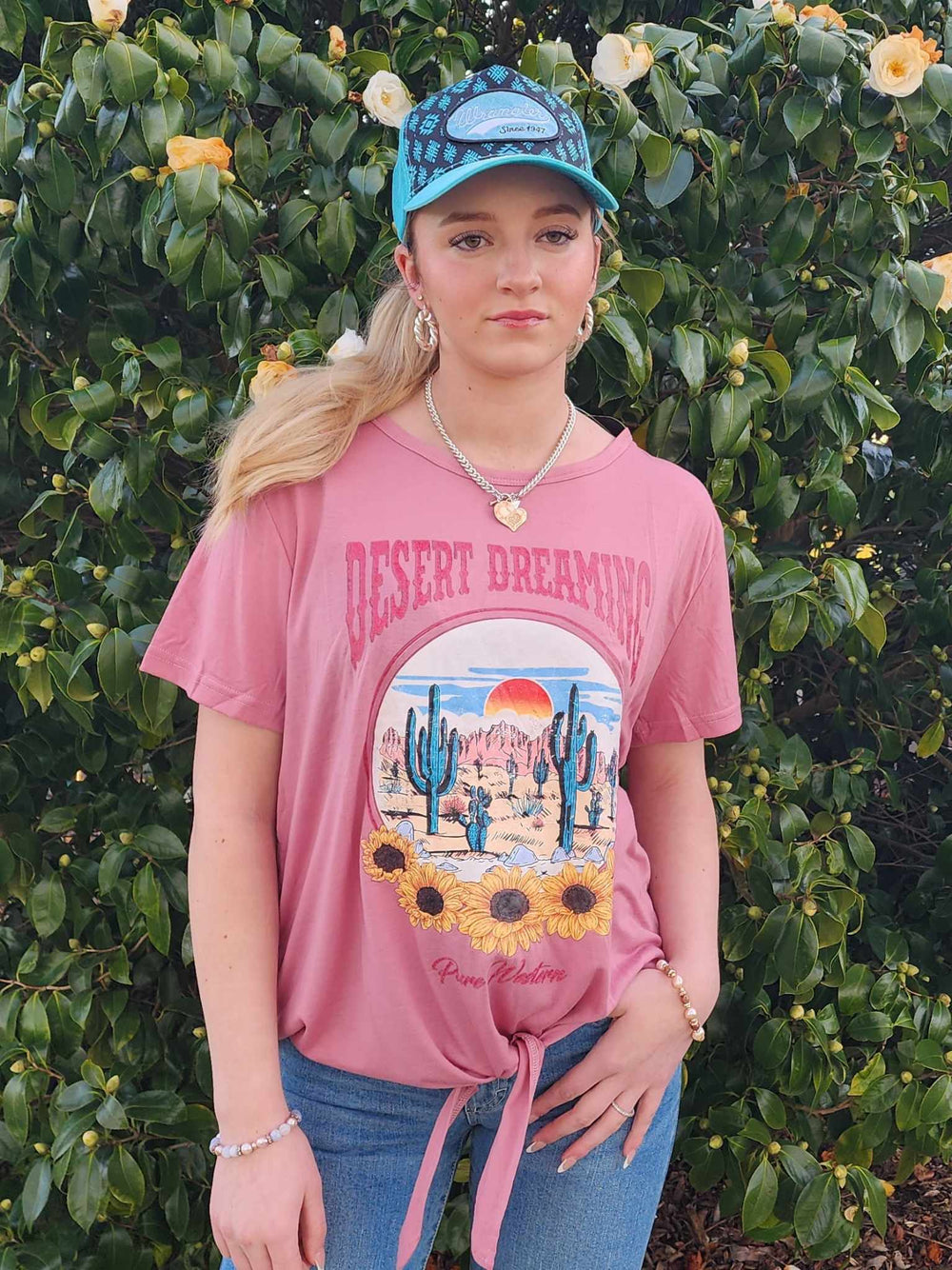 Pure Western Harper Tie Front Tee Top