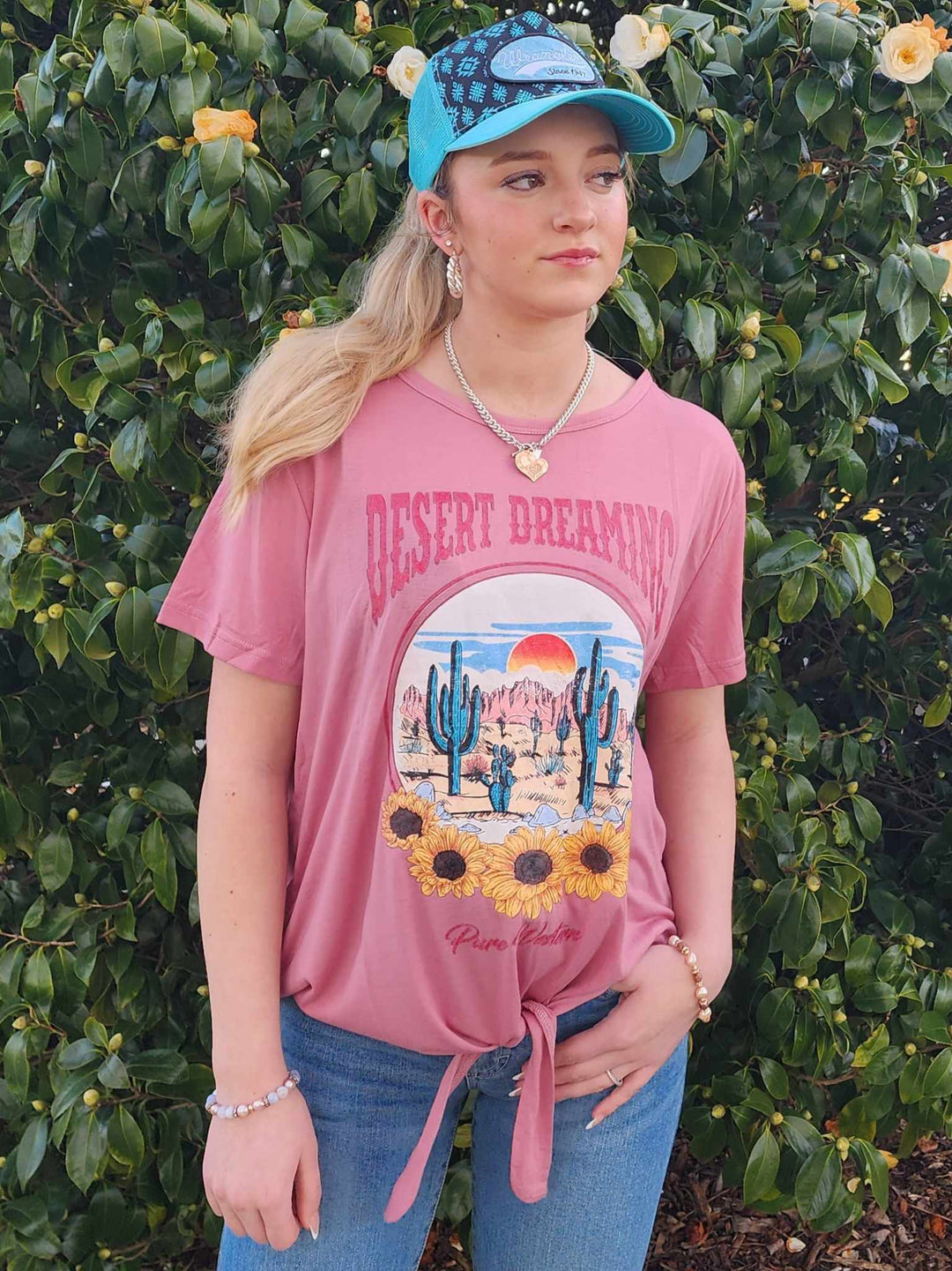 Pure Western Harper Tie Front Tee Top