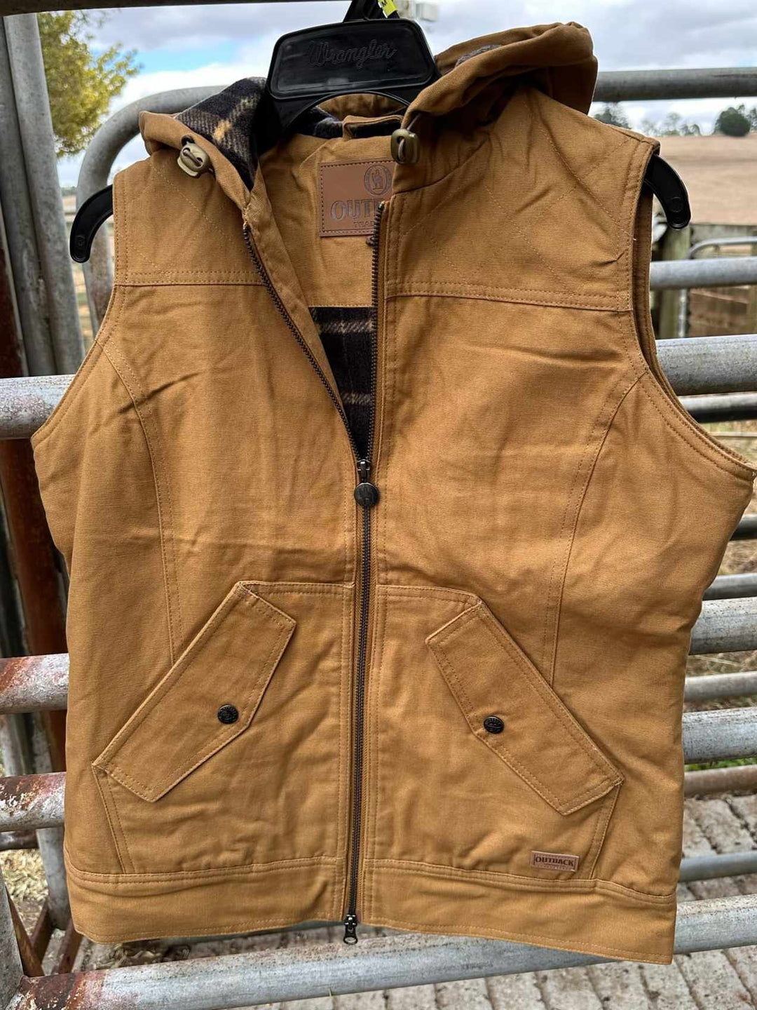 Outback Trading  Heidi Canvas Vest TAN