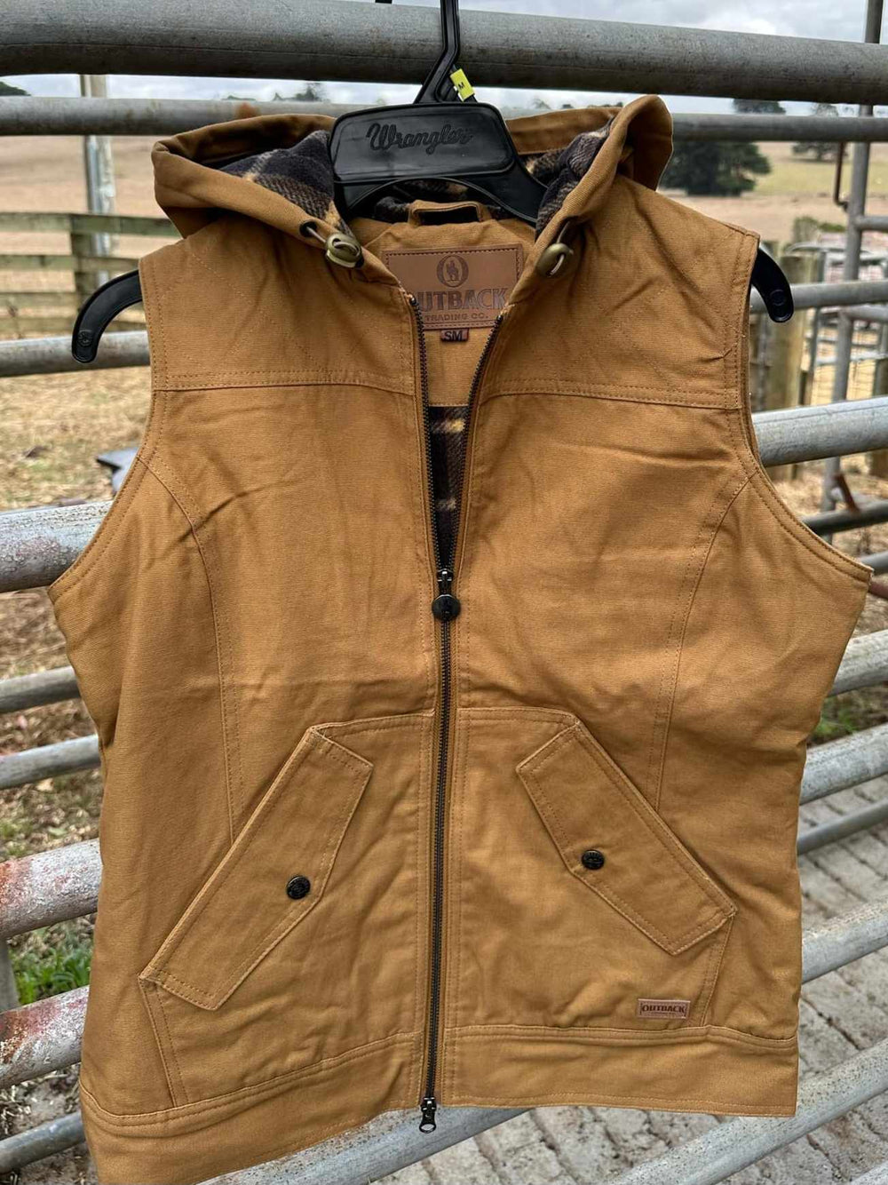 Outback Trading  Heidi Canvas Vest TAN