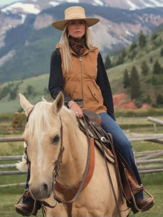 Outback Trading  Heidi Canvas Vest TAN