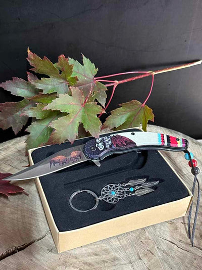 Knive - Indian Buffalo Print Pocket Knife Gift Pack