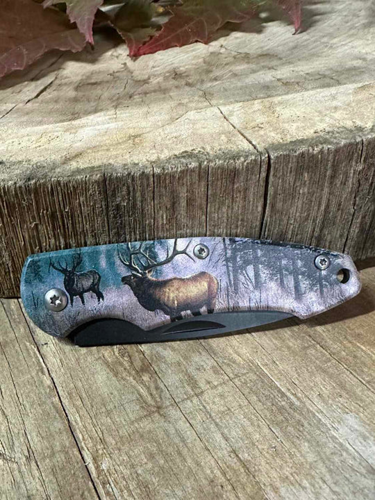Knive - Forest Elk Deer Pocket Knife