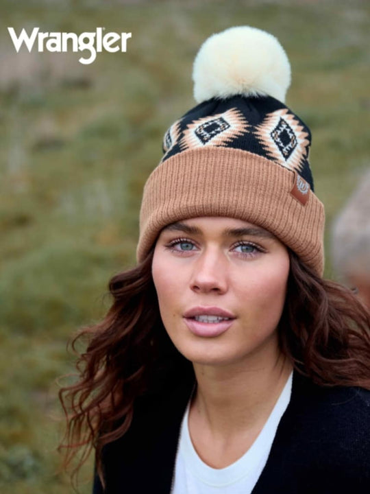 Wrangler Kate Beanie with Fur Pom