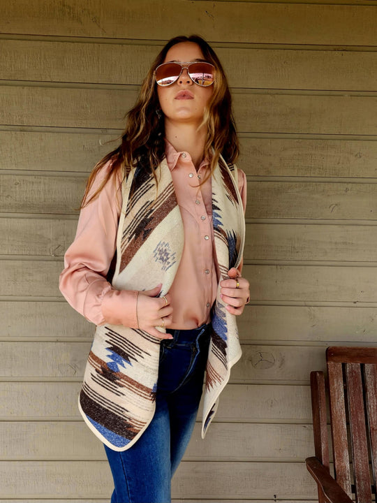 Pure Western Ladies Keegan Aztec print Vest