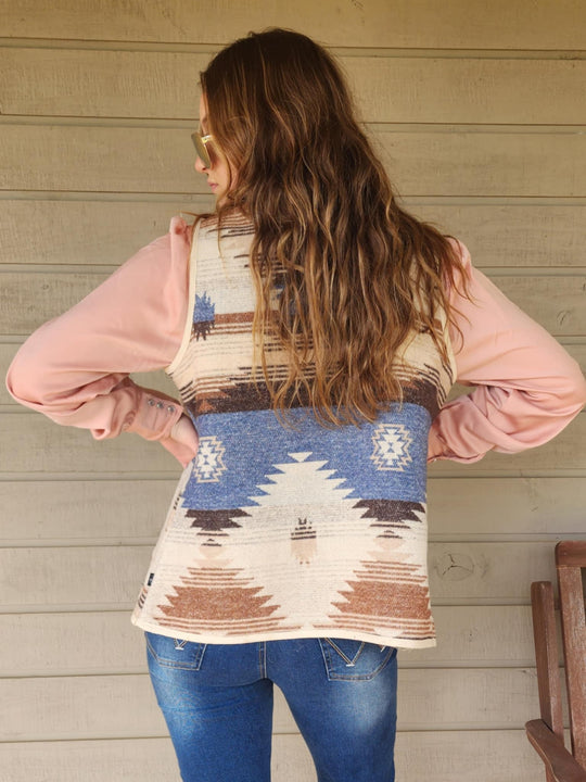 Pure Western Ladies Keegan Aztec print Vest