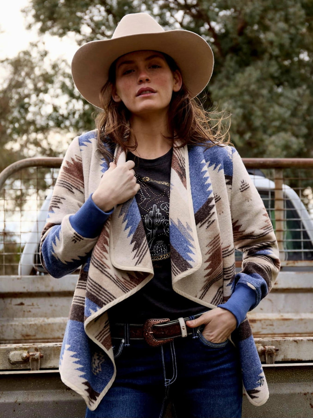 Pure Western Ladies Keegan Aztec print Jacket