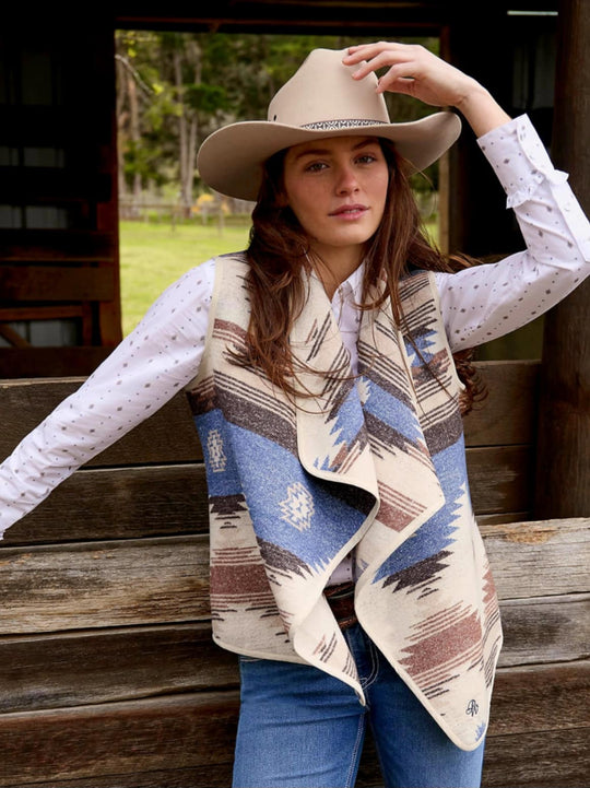 Pure Western Ladies Keegan Aztec print Vest