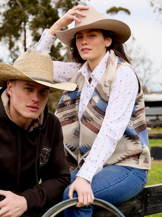 Pure Western Ladies Keegan Aztec print Vest