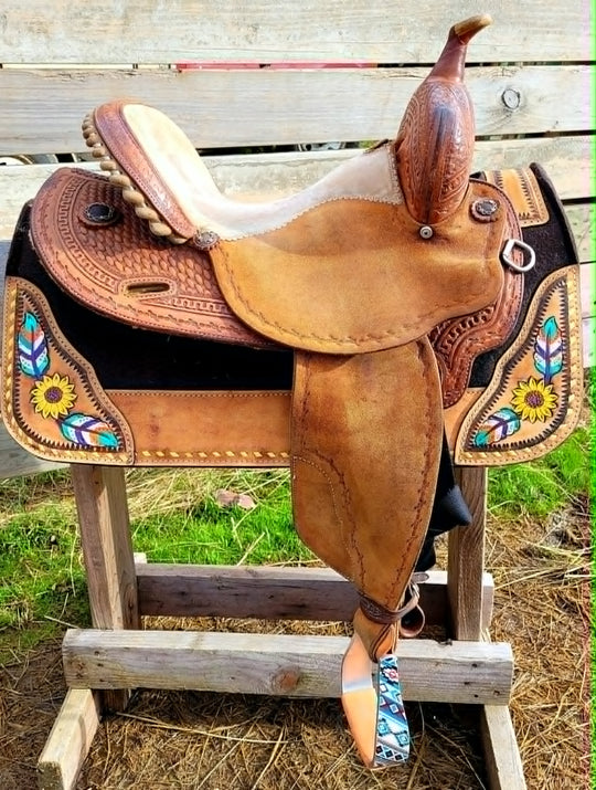 Western Klassy Cowgirl Western Saddle Pad   28x30  Barrel  Style 1” - DISPLAY