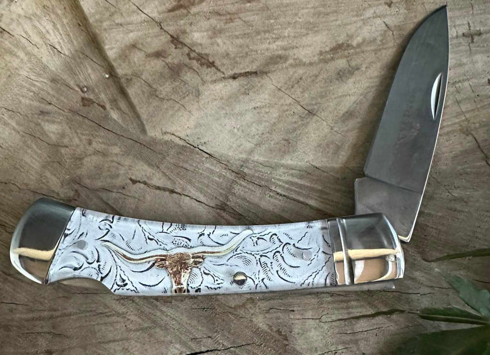 Knife - Old Ram Longhorn Stainless Blade Pocket Knive