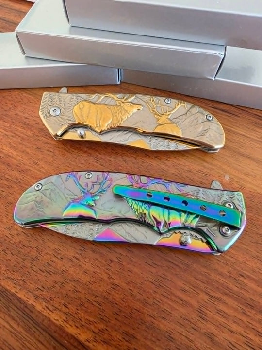 Knive -  Elk Buck 3D Pocket Knife