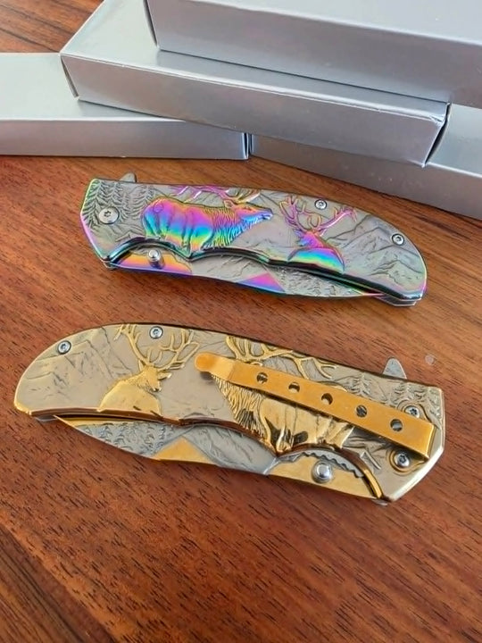 Knive -  Elk Buck 3D Pocket Knife