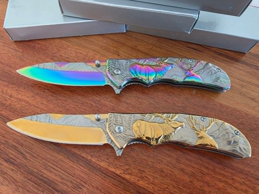Knive -  Elk Buck 3D Pocket Knife