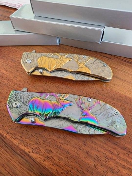 Knive -  Elk Buck 3D Pocket Knife