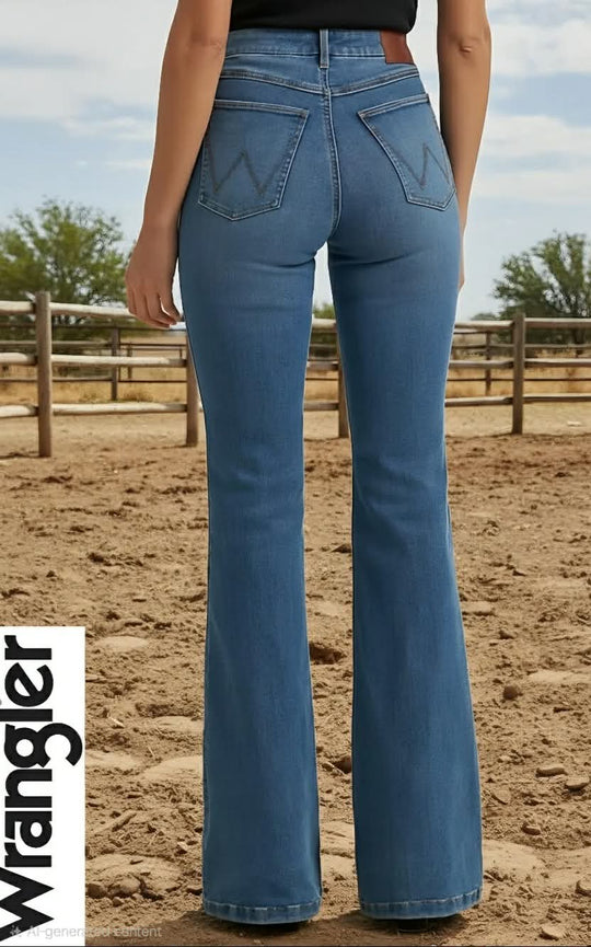 Wrangler Bespoke Lily High Rise Flare Stretch Jeans 32" Leg SUPER COMFY