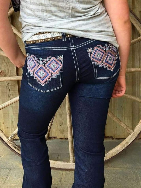 Pure Western Macey Mid Rise Bootcut 34" Leg Jeans Size 14