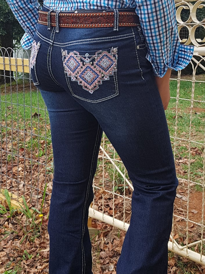 Pure Western Macey Mid Rise Bootcut 34" Leg Jeans Size 14
