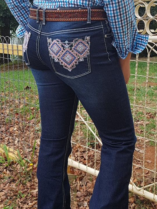 Pure Western Macey Mid Rise Bootcut 34" Leg Jeans Size 14