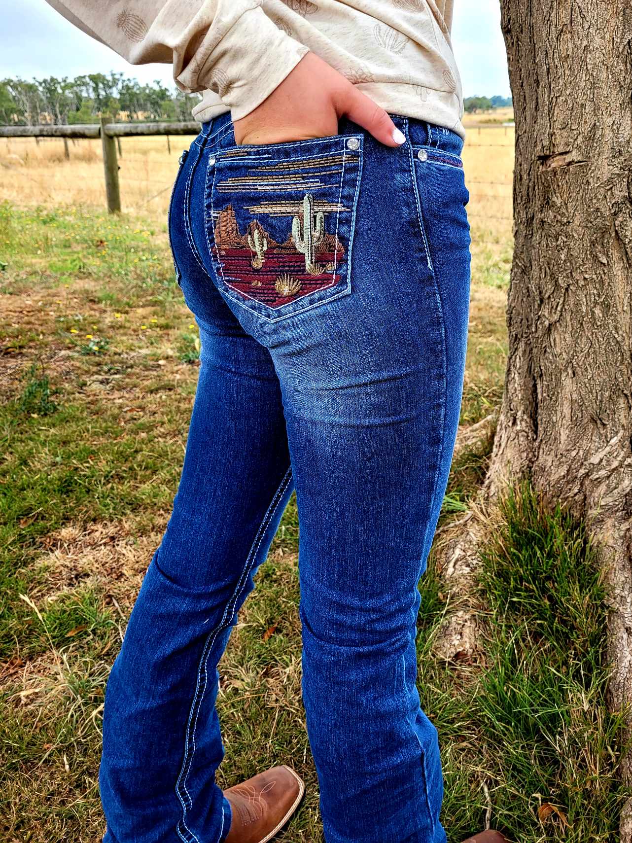 Pure Western Madeline Cactus Bootcut 34" Leg Jeans