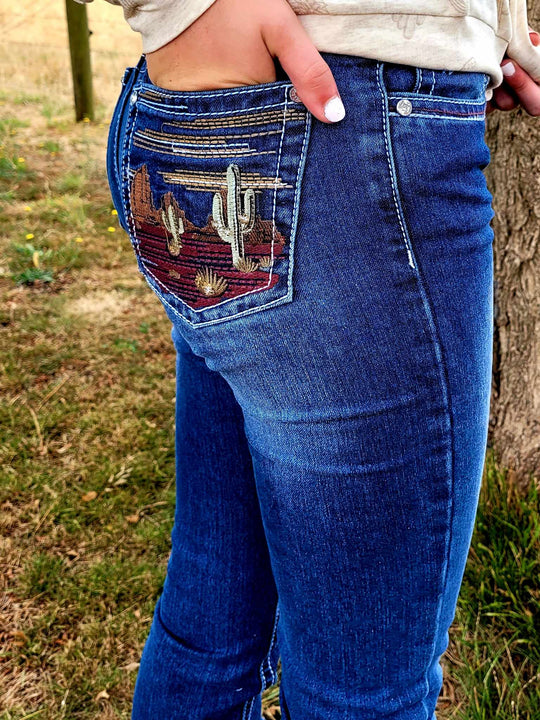 Pure Western Madeline Cactus Bootcut 34" Leg Jeans