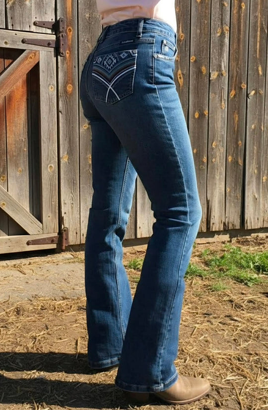 Pure Western Mary High Rise Bootcut 32" Leg Jeans