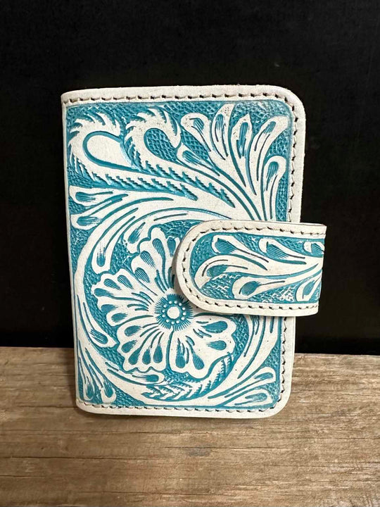 Western Leather Purse Tooled Detail wallet