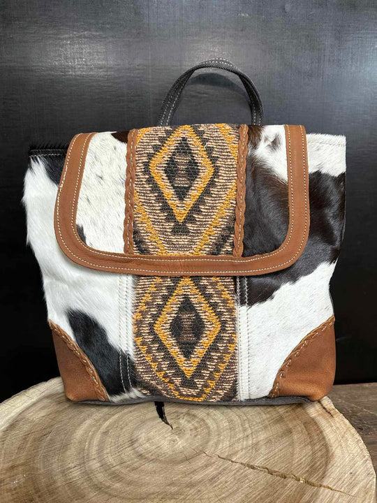 Backpack -  Hair on Hide and Tribal Print