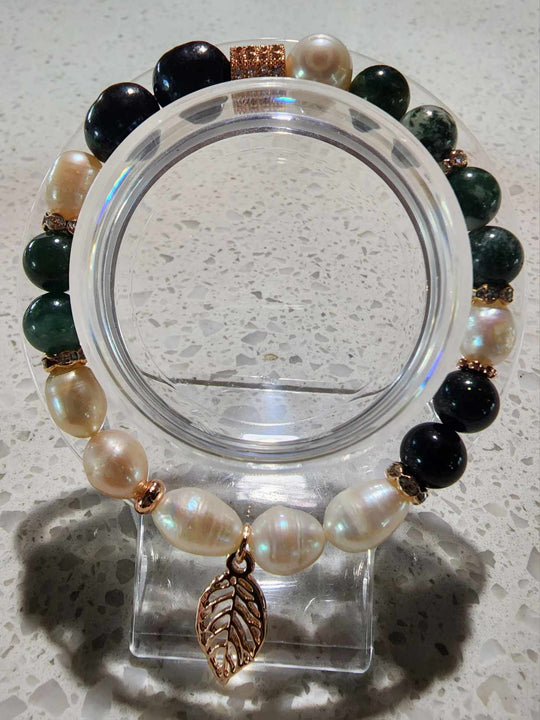 Jewellery - Genuine Semi Precious Gemstone & Freshwater Pearl Bracelet