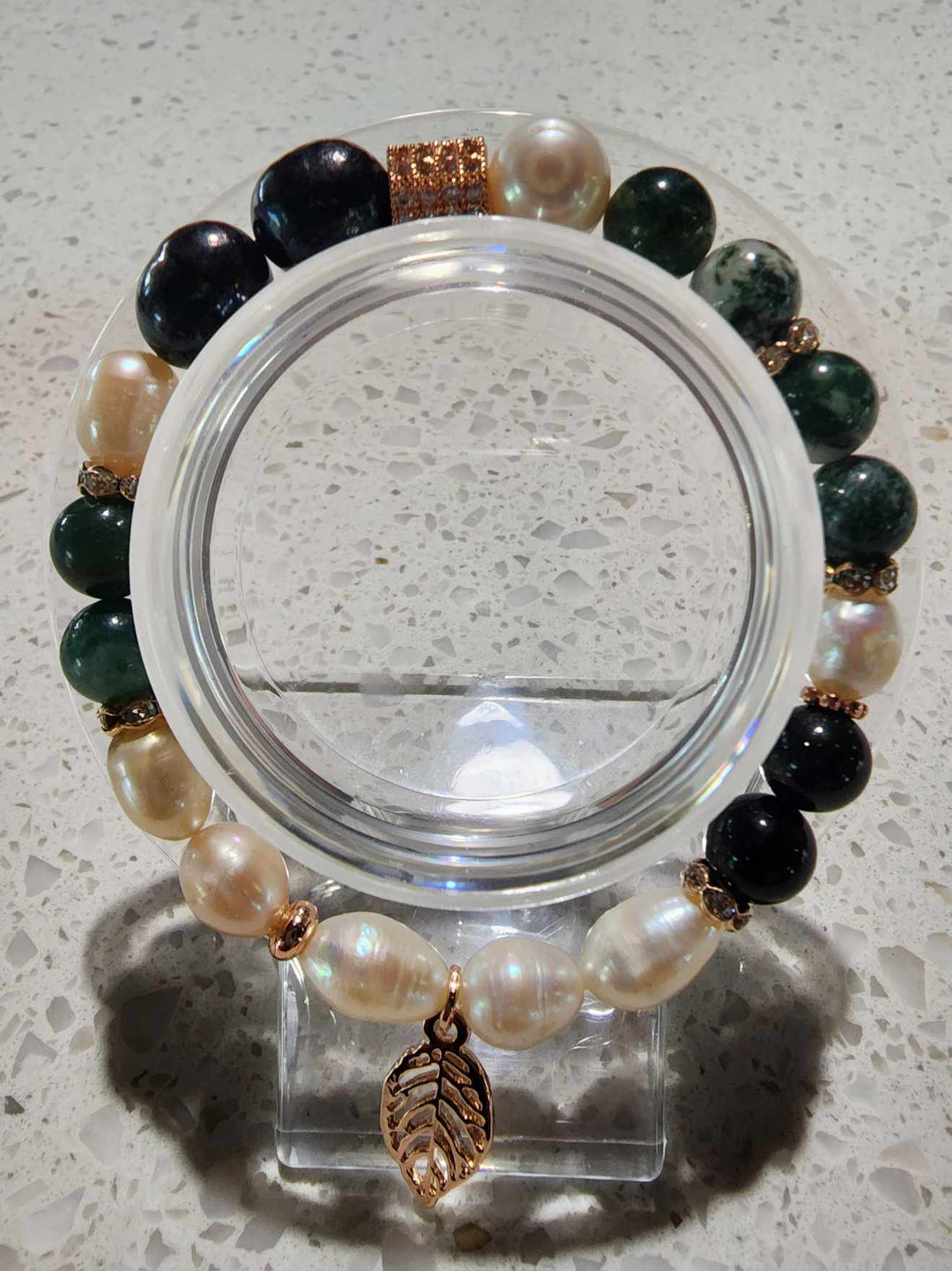 Jewellery - Genuine Semi Precious Gemstone & Freshwater Pearl Bracelet