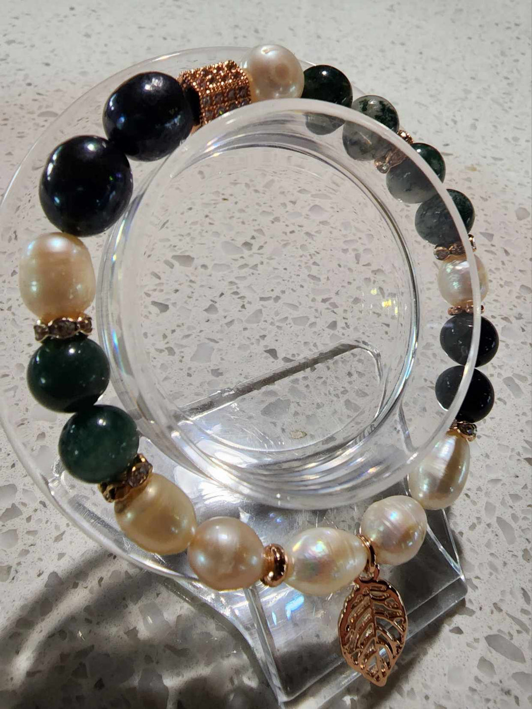 Jewellery - Genuine Semi Precious Gemstone & Freshwater Pearl Bracelet