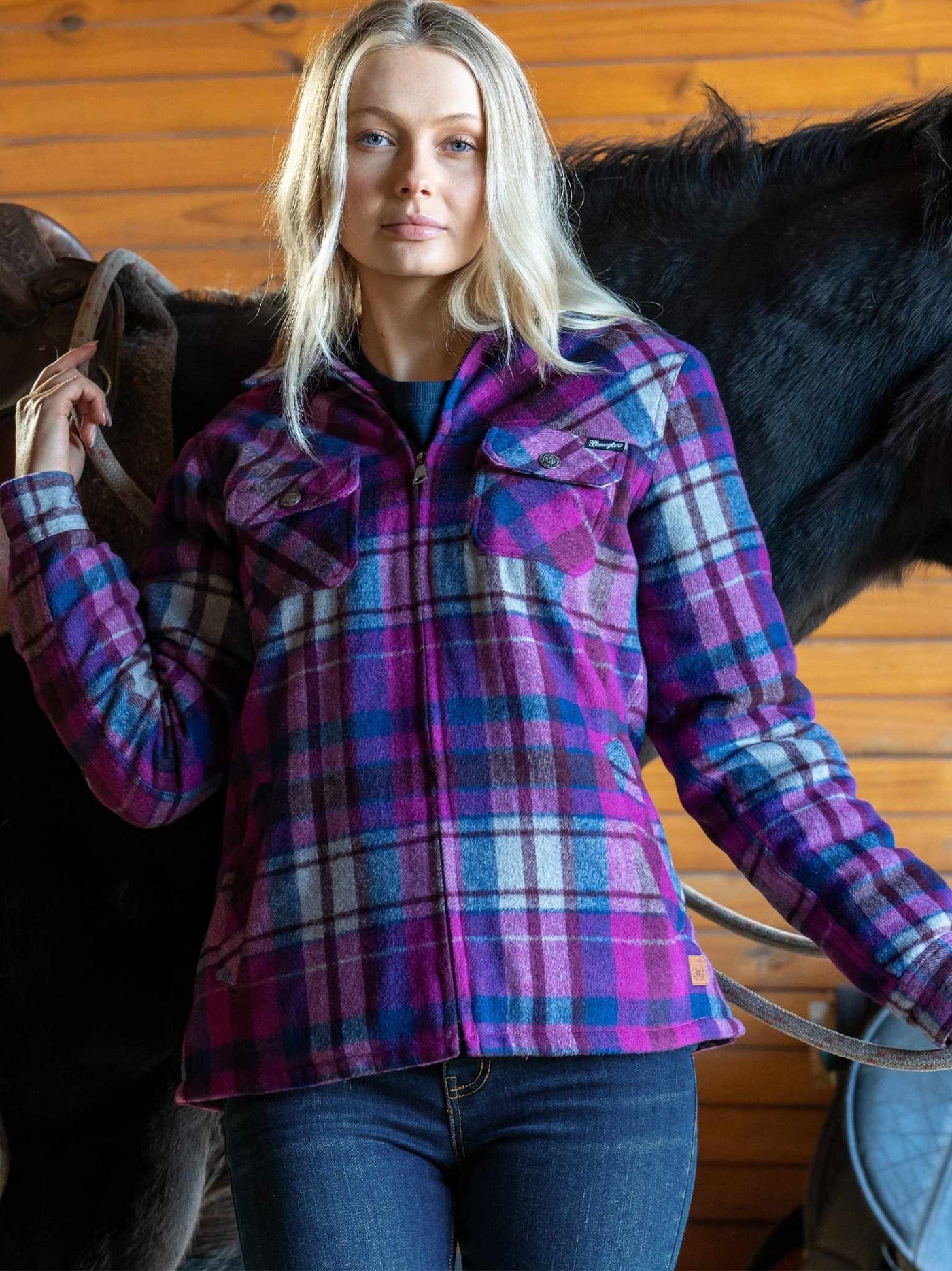 Wrangler Nevada Fleece Lined Wool Blend Jacket