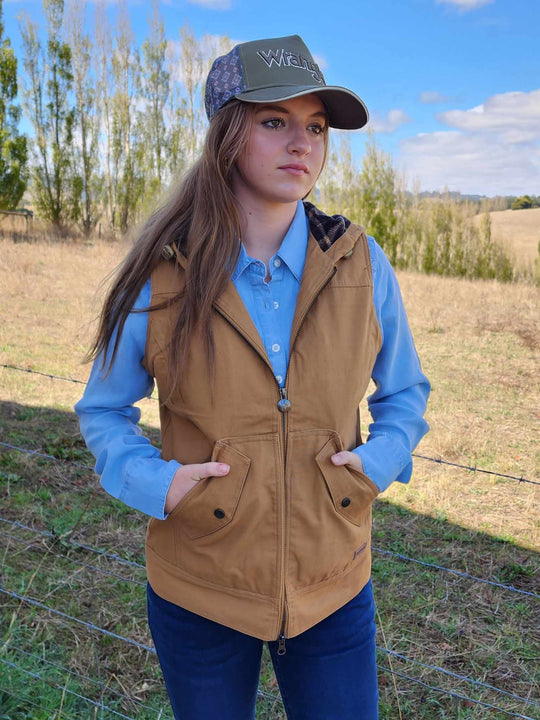 Outback Trading  Heidi Canvas Vest TAN