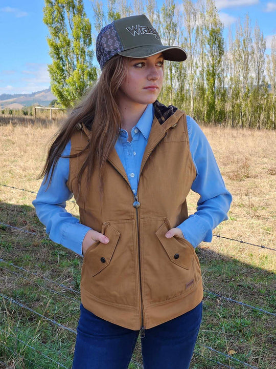 Outback Trading  Heidi Canvas Vest TAN