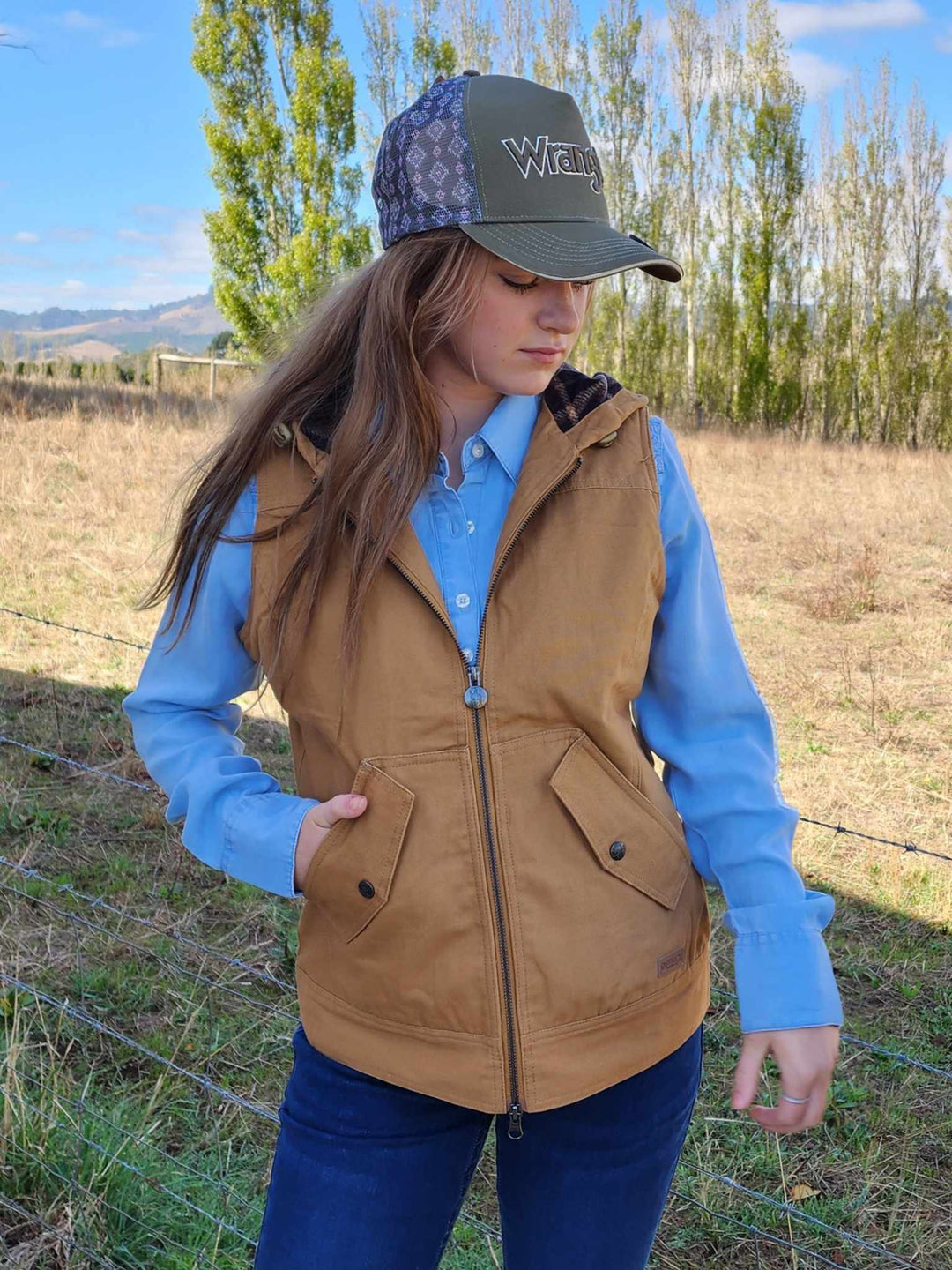 Outback Trading  Heidi Canvas Vest TAN