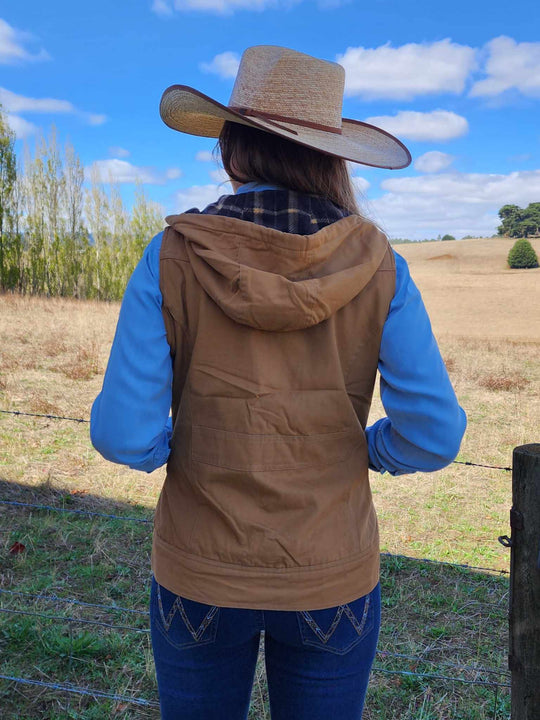 Outback Trading  Heidi Canvas Vest TAN