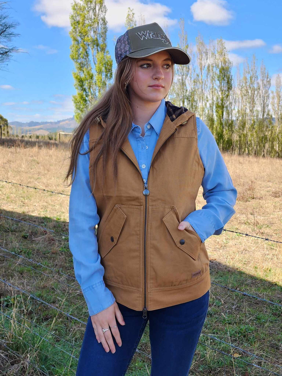 Outback Trading  Heidi Canvas Vest TAN
