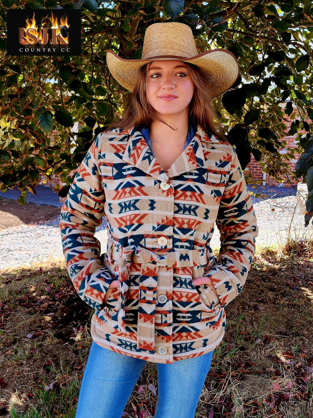 Outback Trading Valarie  Western Belted Jacket