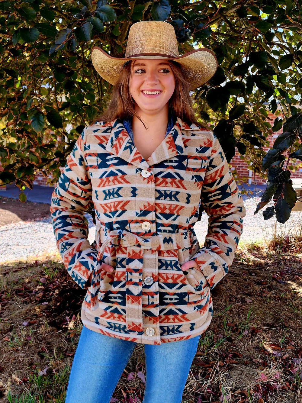 Outback Trading Valarie  Western Belted Jacket