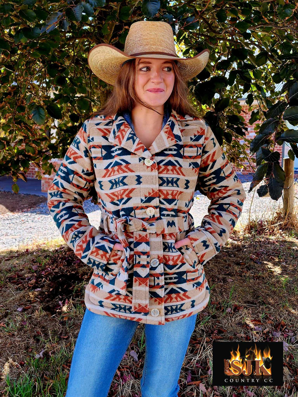 Outback Trading Valarie  Western Belted Jacket